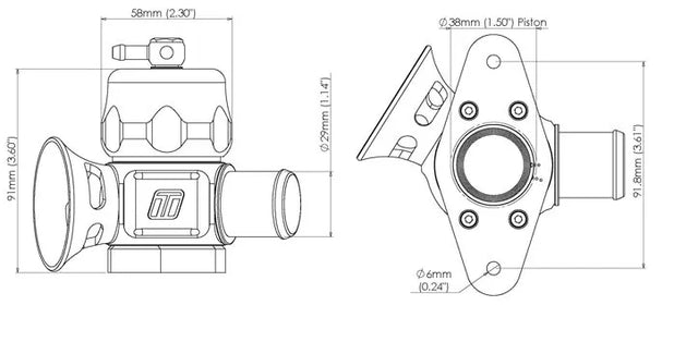Turbosmart Dual Port BOV (Subaru/Mazda3 MPS/CX7)
