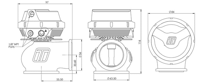 Turbosmart External Wastegate - WG45 GenV Hyper-Gate 45 7psi