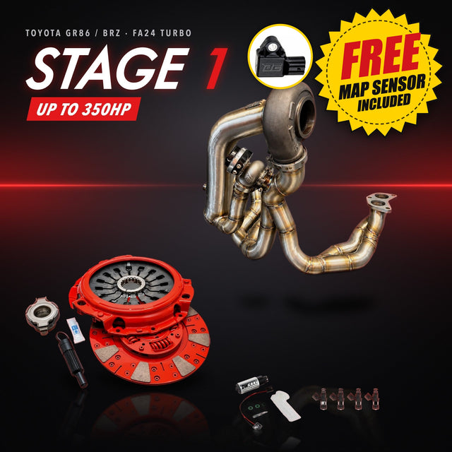 トヨタ GR86 / スバル BRZ (FA24) ターボ ステージ1 パッケージ – ターボキット + 燃料系 + クラッチ＆フライホイール