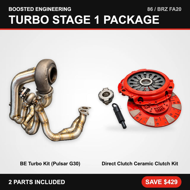 Toyota 86 / Subaru BRZ (FA20) Turbo Stage 1 Package – Turbo Kit + Clutch