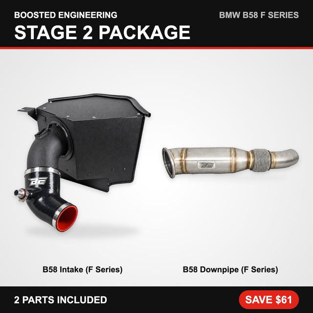 BMW B58 (F Series) Stage 2 Package – Intake + Downpipe