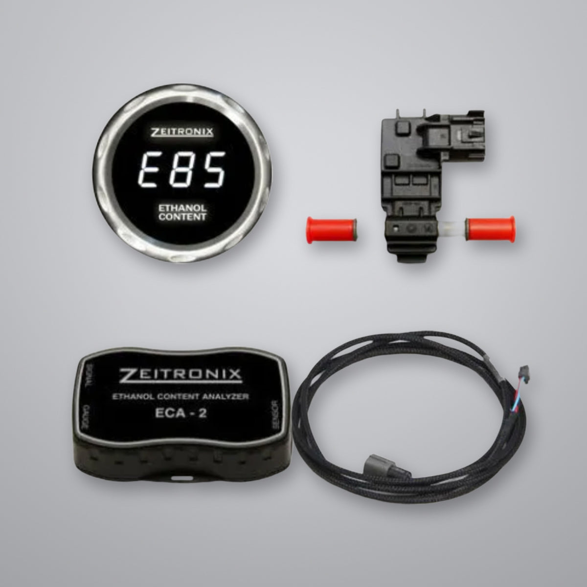 Zeitronix ECA-2 フレックス燃料キット – エタノール濃度分析器（センサー、メーター、PnPハーネス付属） | 86/BRZ（ホワイト）